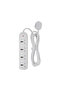 Epsilon 4 Way Extension Socket- ES1111 | 3 m Cord,  White, Two-Year Warranty