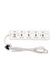 Epsilon 4 Way Extension Socket with Individual Switches- ES1108| 2 Way USB Ports,2 M Cord