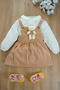 X Silk Atlas Baby Girl Kids Muslin Baby Collar Dress with Slings and Toys