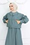 Zippered Jacket Gilet Hijab Suit Çağla 2240 - 2