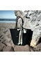 Bag Beach Bag Or Black Jute Bag Suitable for Daily Use - 3