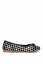 D25Ya-525 Women's Genuine Leather Ballerinas Black