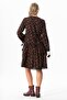 Long Sleeve Select Flannel Autumn and Winter Short Dress Rose Pattern Black Syh - 2