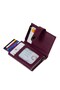 Leather Rfid Protective Aluminum Automatic Mechanism Card Holder and Wallet - Purple - 4