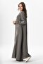 Long Sleeve Lacin Printed Muslin Seasonal Ferace Gray Gray - 4