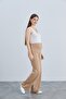 IŞIL 4510-Basenden Wide Leg Maternity Two String Combed Cotton Trousers - 3