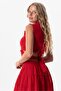 Sleeveless Deren Waist Tie Summer Muslin Blouse Red Krmz - 4
