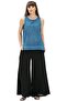 Sleeveless Poplin Zeyno Summer Blouse Indigo Indg - 7