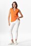 Sleeveless V-Neck Berrin Guipure Detailed Muslin Summer Blouse Orange Trnc - 5