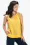 Sleeveless Poplin Zeyno Summer Blouse Yellow Yellow - 3