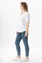Short Sleeve Gülgün V-Neck Muslin Summer Blouse White Byz - 5