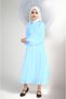 Young Girl Long Pleated Hijab Dress - 5
