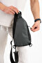 Unisex Linen Fabric Waterproof Bag, Black - 4