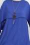 Collar Detailed Necklace Hijab Suit Cobalt Blue 4808 - 3