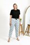 Women's Cotton Plus Size Bottom Pajamas 27557 Ice Blue - 3