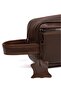 Men's Genuine Leather Casual Portfolio Handbag - Brown - 4