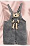 Teddy Bear Denim Skirt Slopet Light Black Girls' Slopet