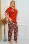 Plus Size Luxury Pajama Set with Elastic Waist Comfort Model Cotton Women's Pajama Set - 6