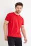 Men's Multicolored Plus Size Crew Neck 5-Piece T-Shirt Pack Red - 5