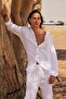 White Muslin Cotton Oversize Shirt - 7