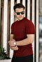 Bordo Örme Triko Tshirt - 2