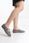 Women's Special Design Suede Stone-Encrusted Single Strap Ballerina Shoes - 6