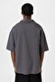 Polo collar Oversized t-shirt smoked - 5