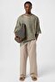 Oversize Sweater, T-Shirt and Khaki Set - 3