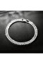 Silver Color Antiallergic Stylish Bijouterie Bracelet Embellished with Shiny Stones Modern and Elegant Design - 5