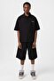 Polo Neck Oversize T-Shirt Black