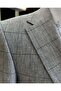 Italian Style Slim Fit Plaid Men's Jacket Navy Blue T12549 - 3