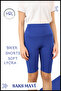Biker Shorts High Waist No Inner Show Stretchy Soft Lycra Soft Tbiker Basics Cobalt Blue - 4