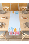 Bohemian Flower Leaf Wave Sea Sun Water Moon Patterned Custom Design Runner Digital Printed Tablecloth