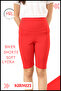 Red Biker Shorts High Waist No Show Stretchy Soft Lycra Soft Biker Basics - 3
