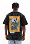 Unisex printed oversize t-shirt - black