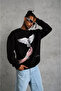    Men's Dove Printed Sweatshirt - Black - 2