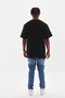   Unisex Printed Oversize T-Shirt - Black - 2