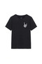 Men's Printed Oversize T-shirt - Black - 2