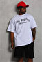 White Unisex Oversize Printed Crew Neck T-Shirt - 4