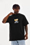 Unisex printed oversize t-shirt - black - 3