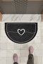 Modern Digital Doormat Black Heart Doormat - Front Door Mat