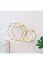 Golden hexagonal shelves, size 24X41 cm - 3
