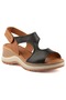 Noble Genuine Leather Comfort Orthopedic Women's Sandals Black - 3
