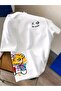 Animal Print and Painted Trace Pattern and Gentle Letter Print T-Shirt for Men, - 3
