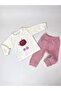 Pumpkin Embroidered Baby Girl Set - 2