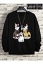 Hip Hop Harajuku Vintage Style Frenchies 6 French Bulldog Black