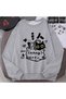 Hip Hop Harajuku Vintage Style a Introverted Cat Fun Cute Grey