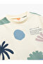 Cotton Print Detailed Crew Neck Short-Sleeve T-Shirt - 3