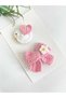 White Dove & Pink Bow Set Newborn Baby Buckle 2-Piece Clip Baby Hairless Baby Buckle - 3