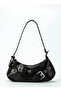 Mercan Stores Staple Detailed Design Faux Leather Shoulder Bag